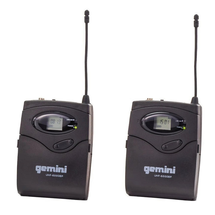 Gemini UHF-6200HL Dual-Channel UHF Wireless Microphone System - Lavalier / Headset