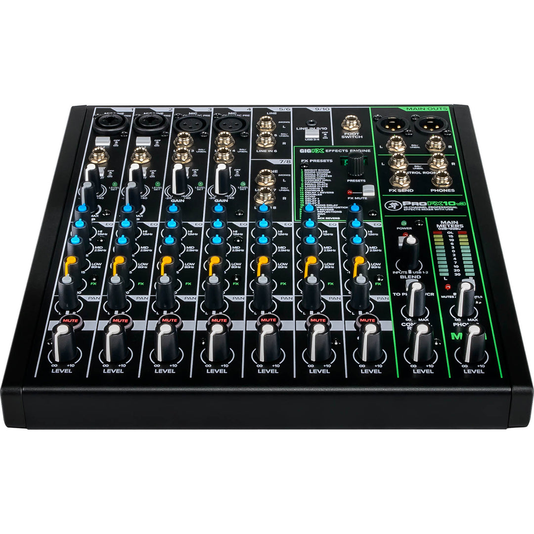 Mackie ProFX10v3 10-Channel Mixer w/ FX and USB Interface ProFX v3