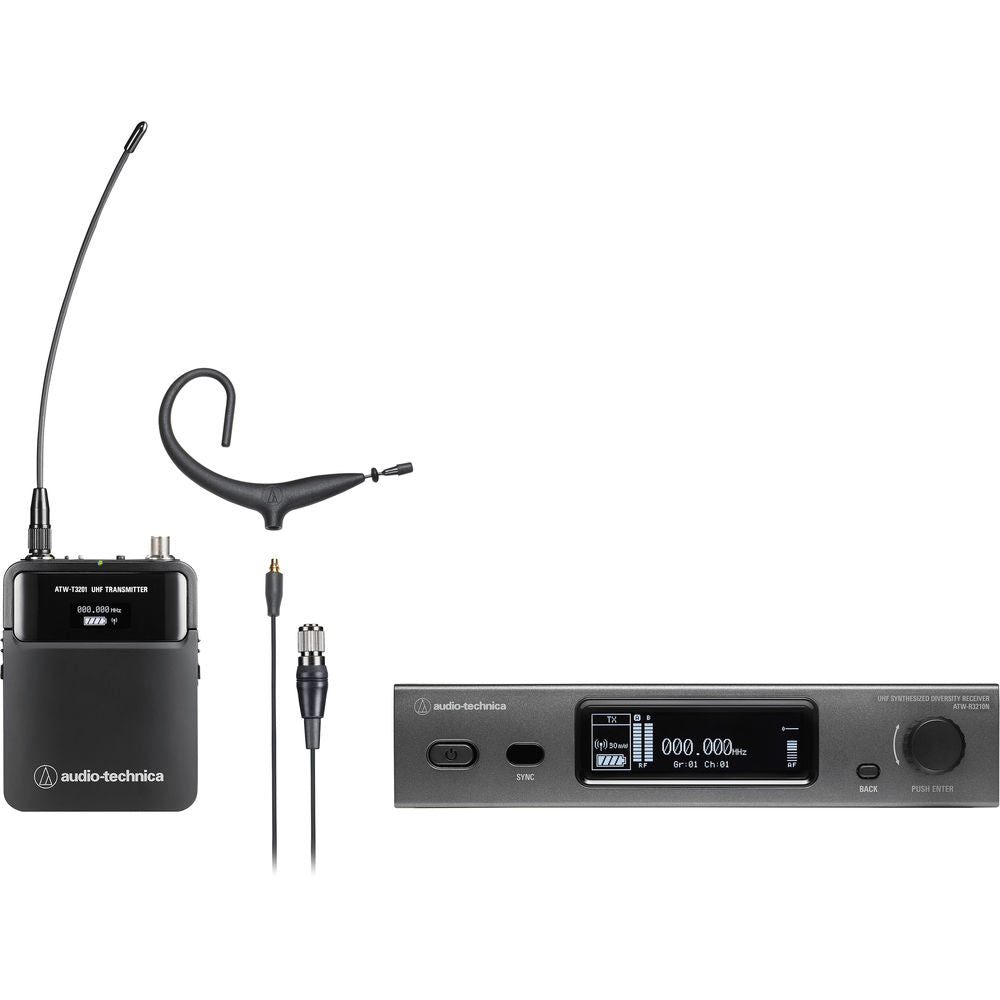 Audio-Technica ATW3211N 3000 Series Network Wireless System 530-590 MHz - BP893xcH Headworn Microphone (Black)