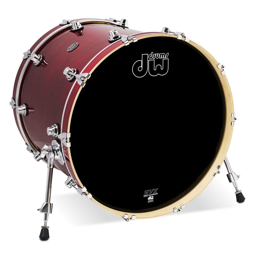 DW Performance Series Bass Drum 18x22 Gloss Lacquer - Cherry Stain