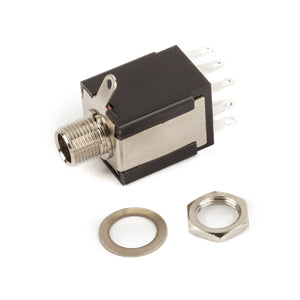 Fender Guitar Output 1/4” Jack w/ Battery Switching Pin & Mounting Hardware (Special Order)