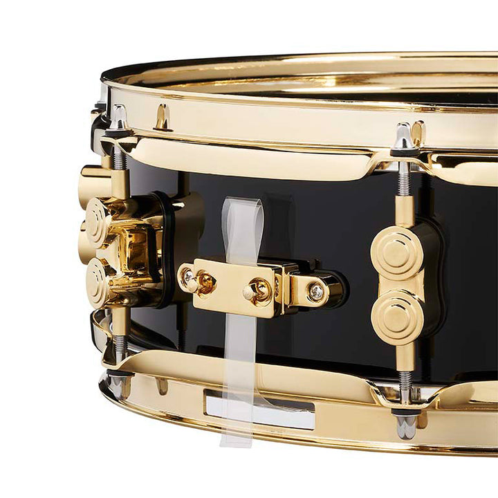 PDP Eric Hernandez European 6-Ply Maple Signature Edition 4x13 Snare Drum - Piano Black Lacquer w/ Gold Hardware