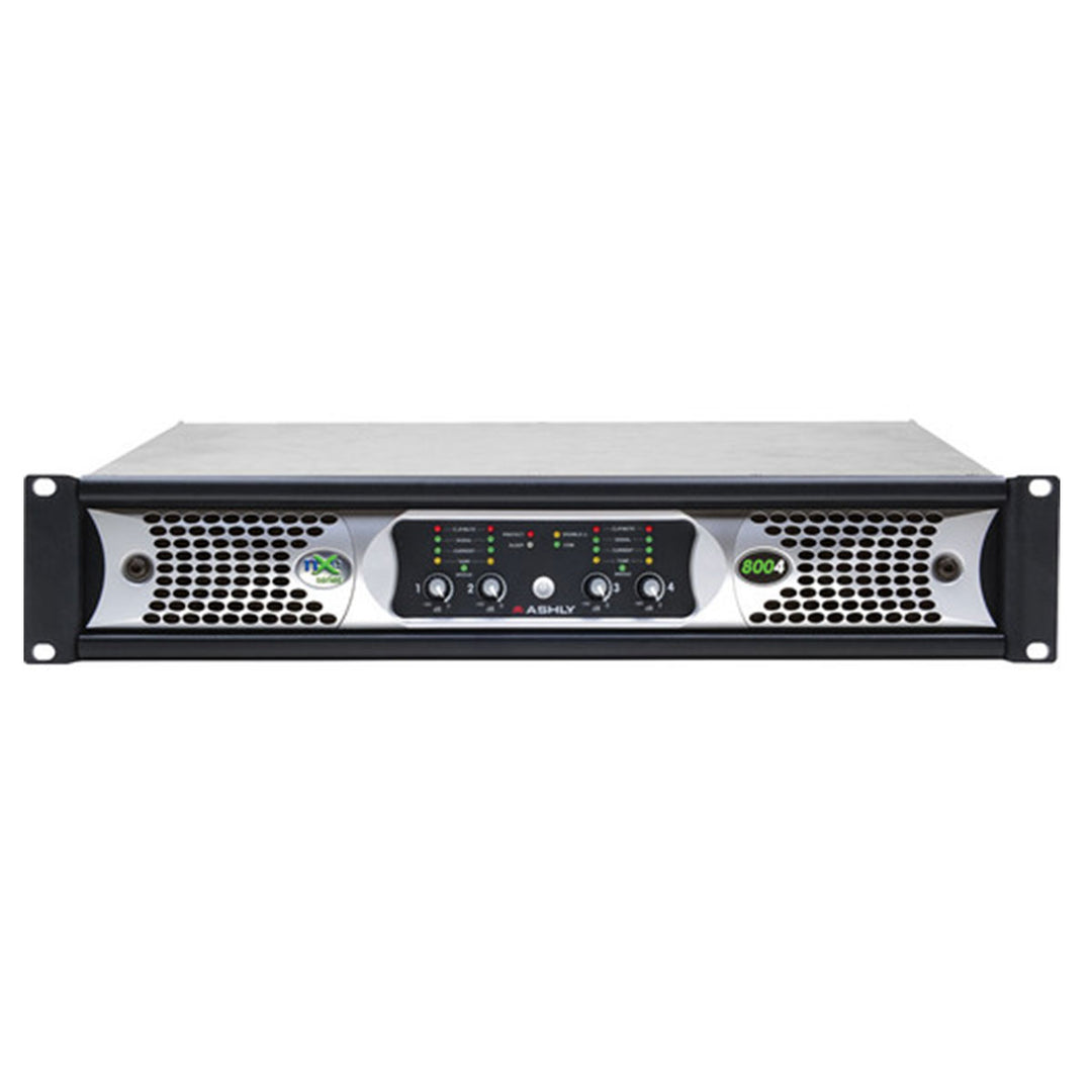 Ashly nXe Series NXE8004 4-Channel 800W Power Amplifier with Programmable Outputs & Ethernet Control