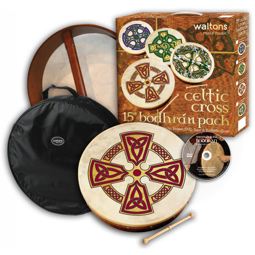 Walton 10AWAL-P2526 - Kilkenny Cross Bodhran Package - 15”