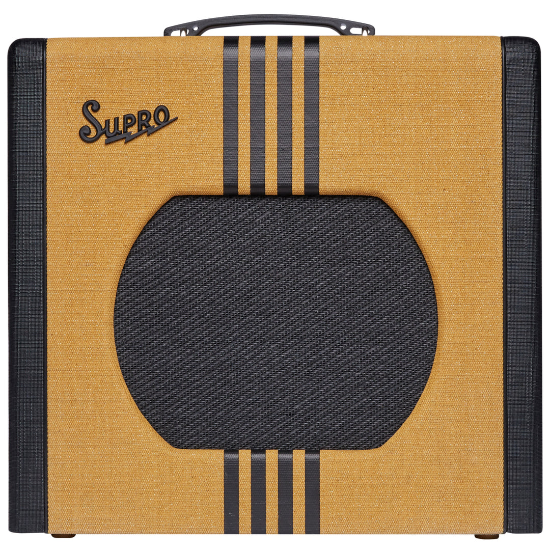Supro Delta King 12 Combo 15-Watt 1x12” Guitar Amplifier w/ Reverb - Tweed & Black