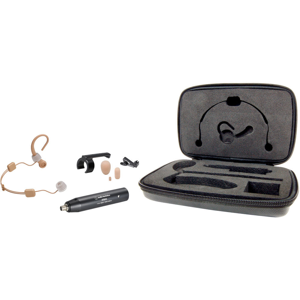 Audio-Technica BP893x MicroSet Omnidirectional Condenser Headworn Microphone - AT8545 Power Module (Beige)