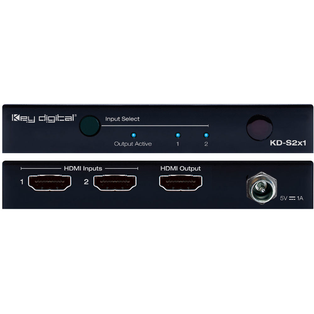 Key Digital KD-S2x1 2x1 4K HDMI Switcher