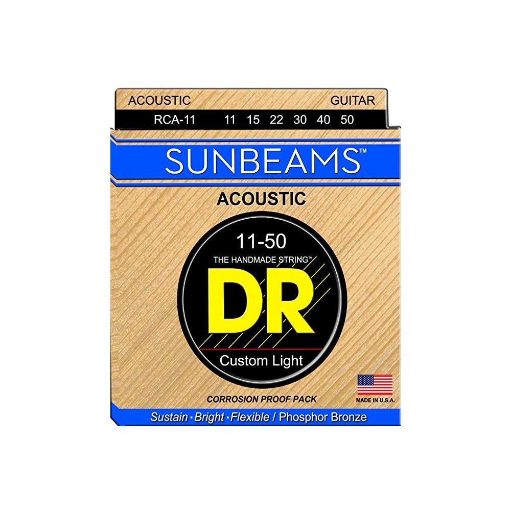 DR Strings RCA-11 (Custom Light) - SUNBEAM - Phosphor Bronze Acoustic: 11, 15, 22, 30, 40, 50
