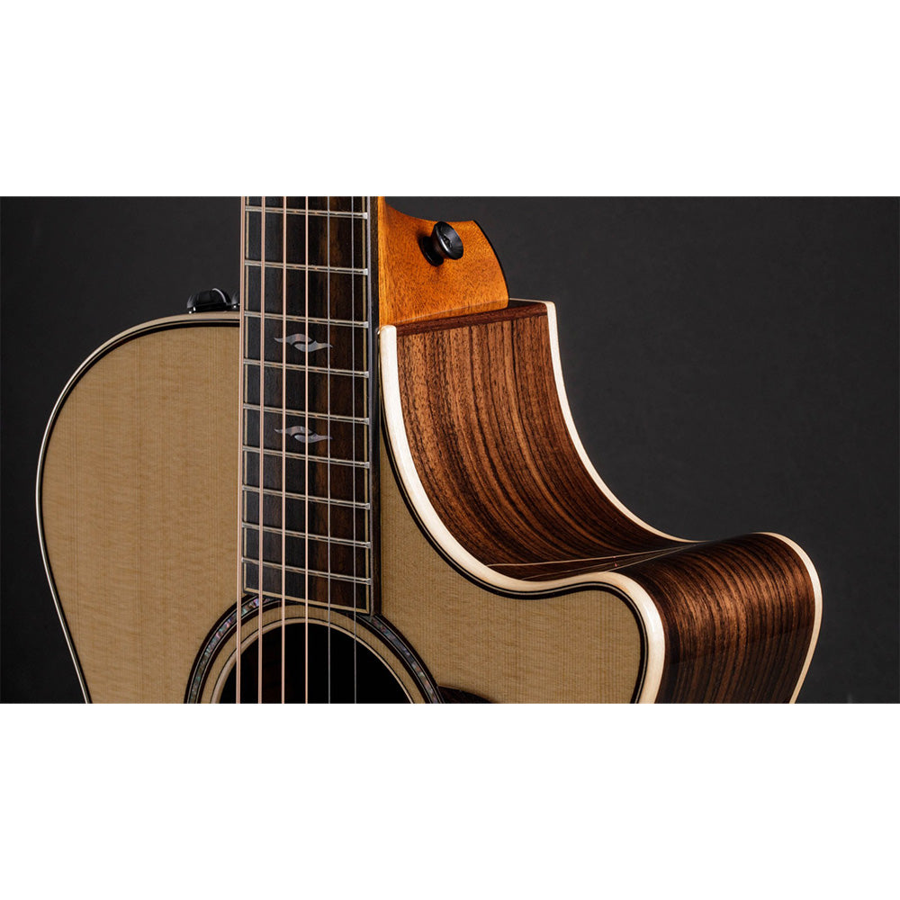 Taylor Guitars 812ce, Indian Rosewood Back and Sides, West African Crelicam Ebony Fretboard, Expression System ® 2 Electronics, Venetian Cutaway with Taylor Deluxe Hardshell Brown Case