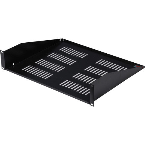 Gator GRW-SHELFVNT2 2U utility shelf w/ elongated vent holes, 15'' deep