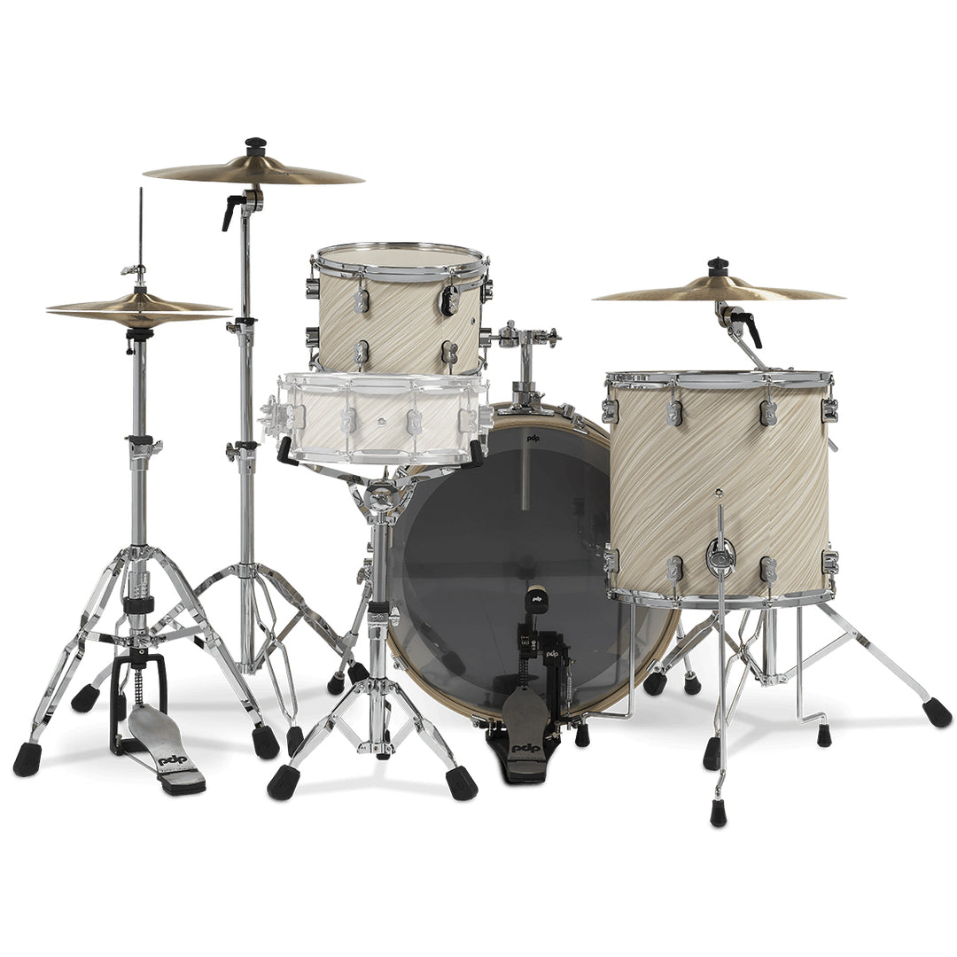 PDP Concept Maple Finish Ply CM Rock Kit Shell Pack w/ Chrome Hardware (14x24, 9x13, 16x16FT) - Twisted Ivory