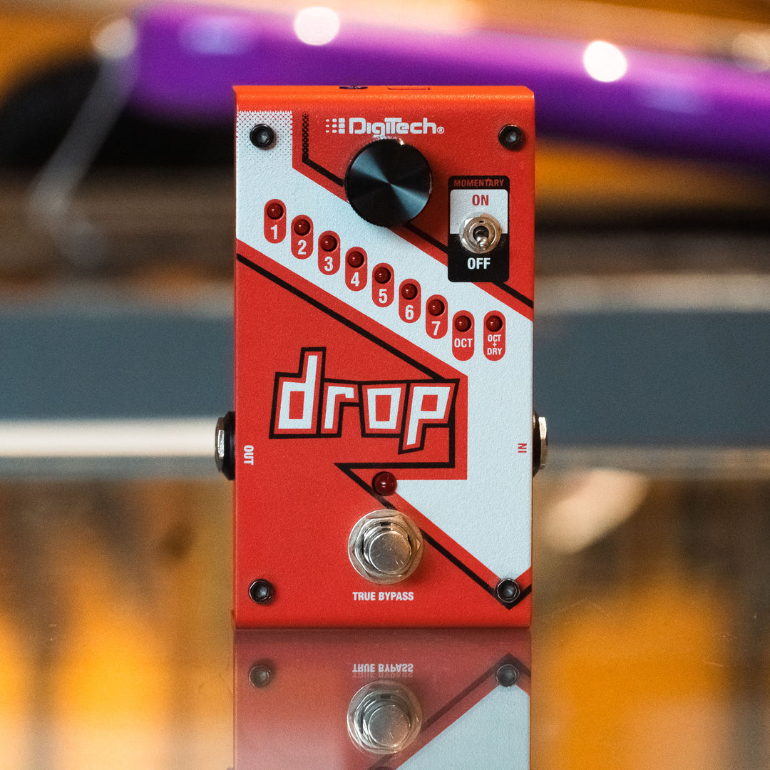 the drop pedal Digitech The Drop Polyphonic Drop Tune Effects Pedal – Music City Canada