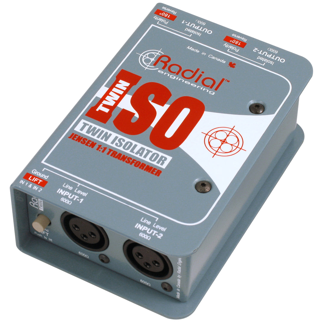 Radial Twin-Iso - Two Channel Balanced Line Isolator with Jensen Transformers