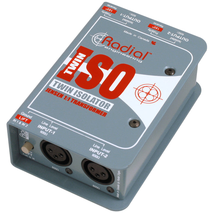 Radial Twin-Iso - Two Channel Balanced Line Isolator with Jensen Transformers