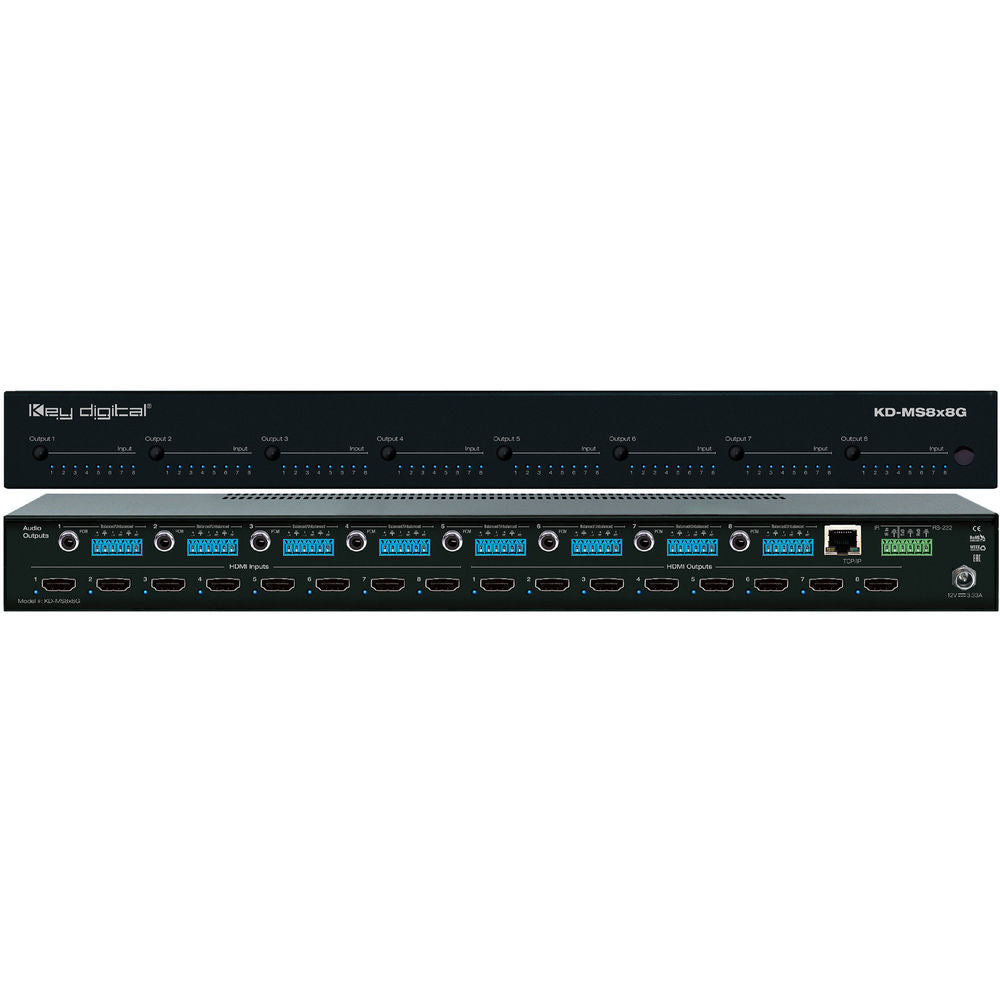 Key Digital KD-MS8x8G 8x8 HDMI Matrix Switcher