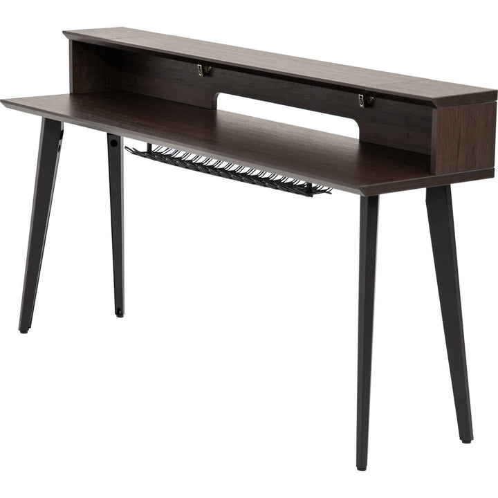 Gator Elite Furniture Series 88-Note Keyboard Table - Dark Walnut