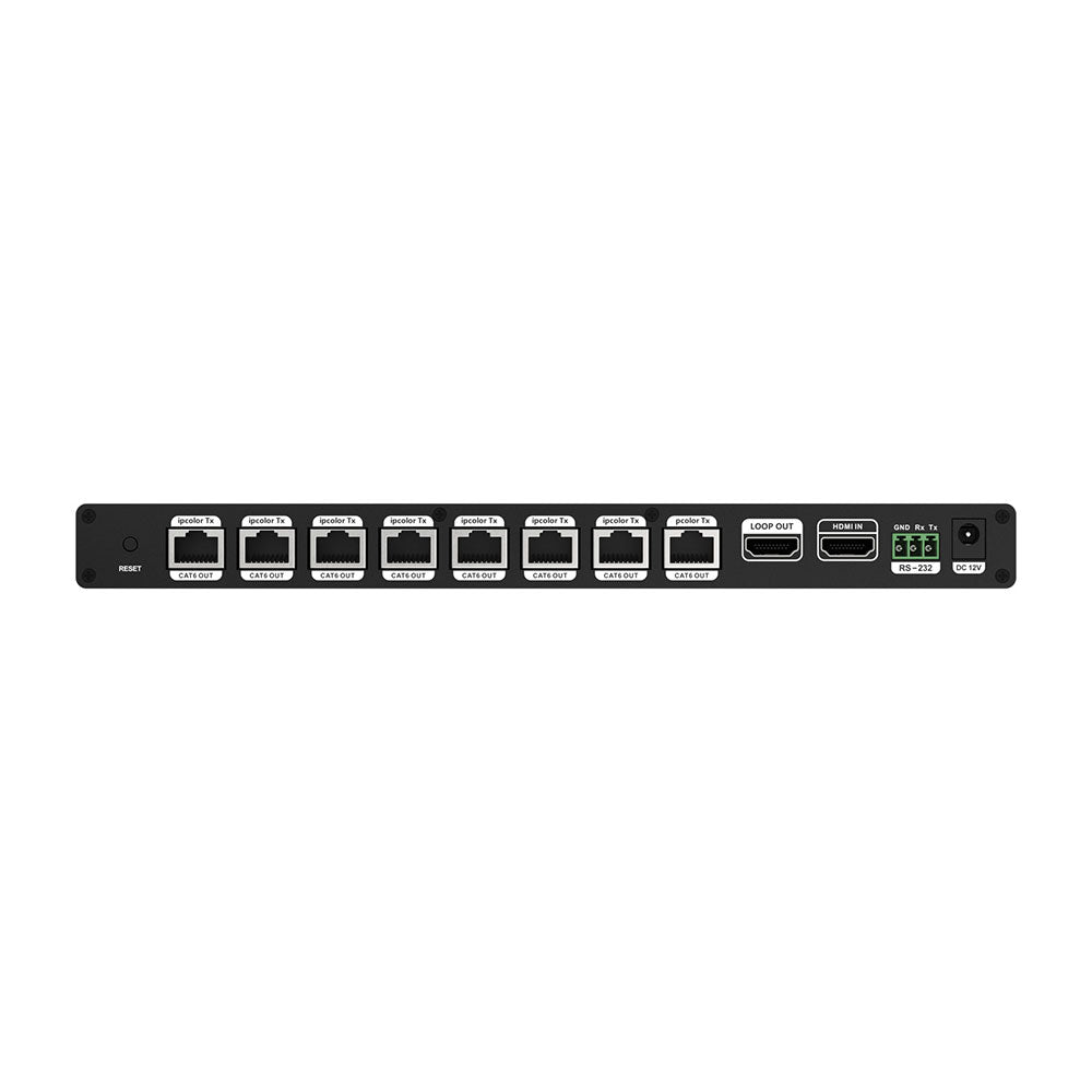 BZBGEAR - 1X8 4K60 UHD 18Gbps HDMI Splitter/Distribution Amplifier up to 230ft over Category Cable