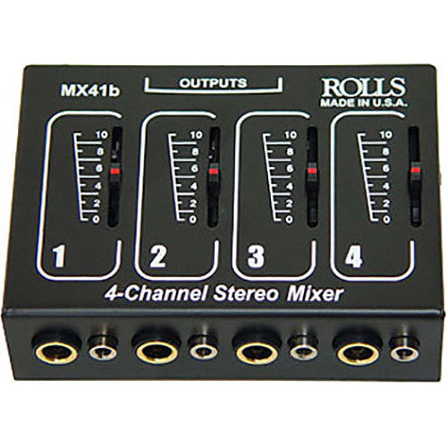 Rolls MX41B Stereo 4 CH 1/4'' & 1/8 '' Mixer Passive