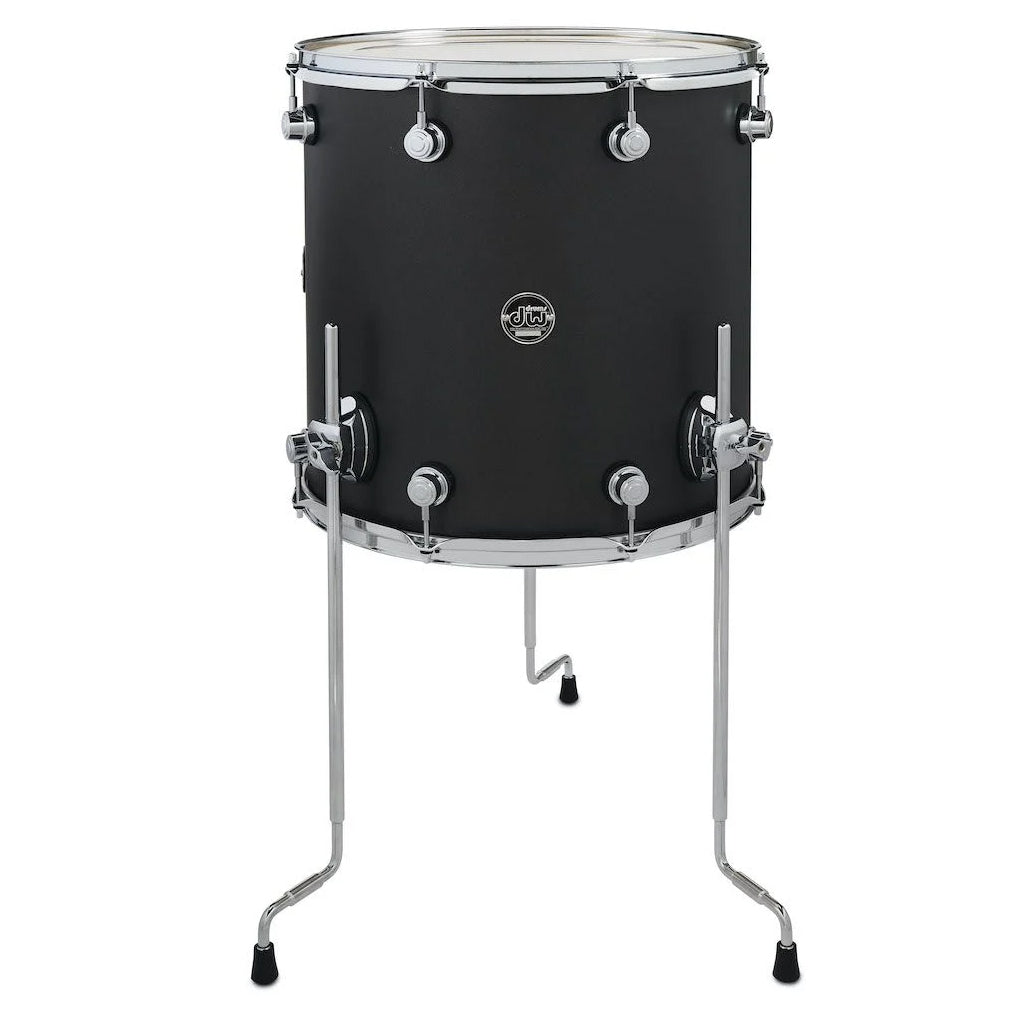 DW Performance Series Floor Tom 16x16 Hard Satin Lacquer - Charcoal Metallic