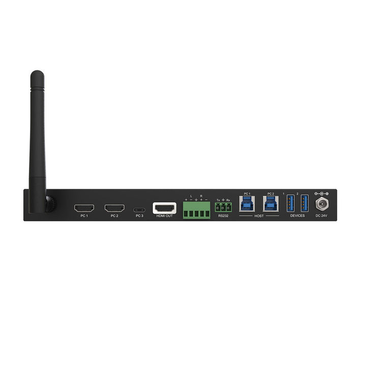BZBGEAR v4-Port 4K Conference Room Wireless Presentation Switcher w/HDMI/USB-C/Soft Codec