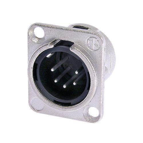 Neutrik NC5MD-L-1 - 5 Pin Nickel Chassis XLRM -D Size