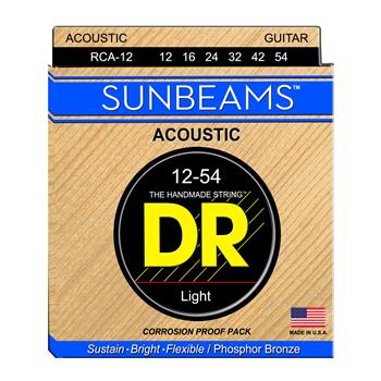 DR Strings RCA-12 (Light) - SUNBEAM - Phosphor Bronze Acoustic: 12, 16, 24, 32, 42, 54