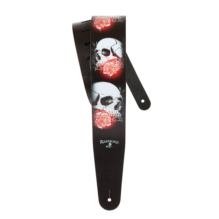 D'Addario ALCHEMY LEATHER GUITAR STRAP - LUMINOUS ROSE