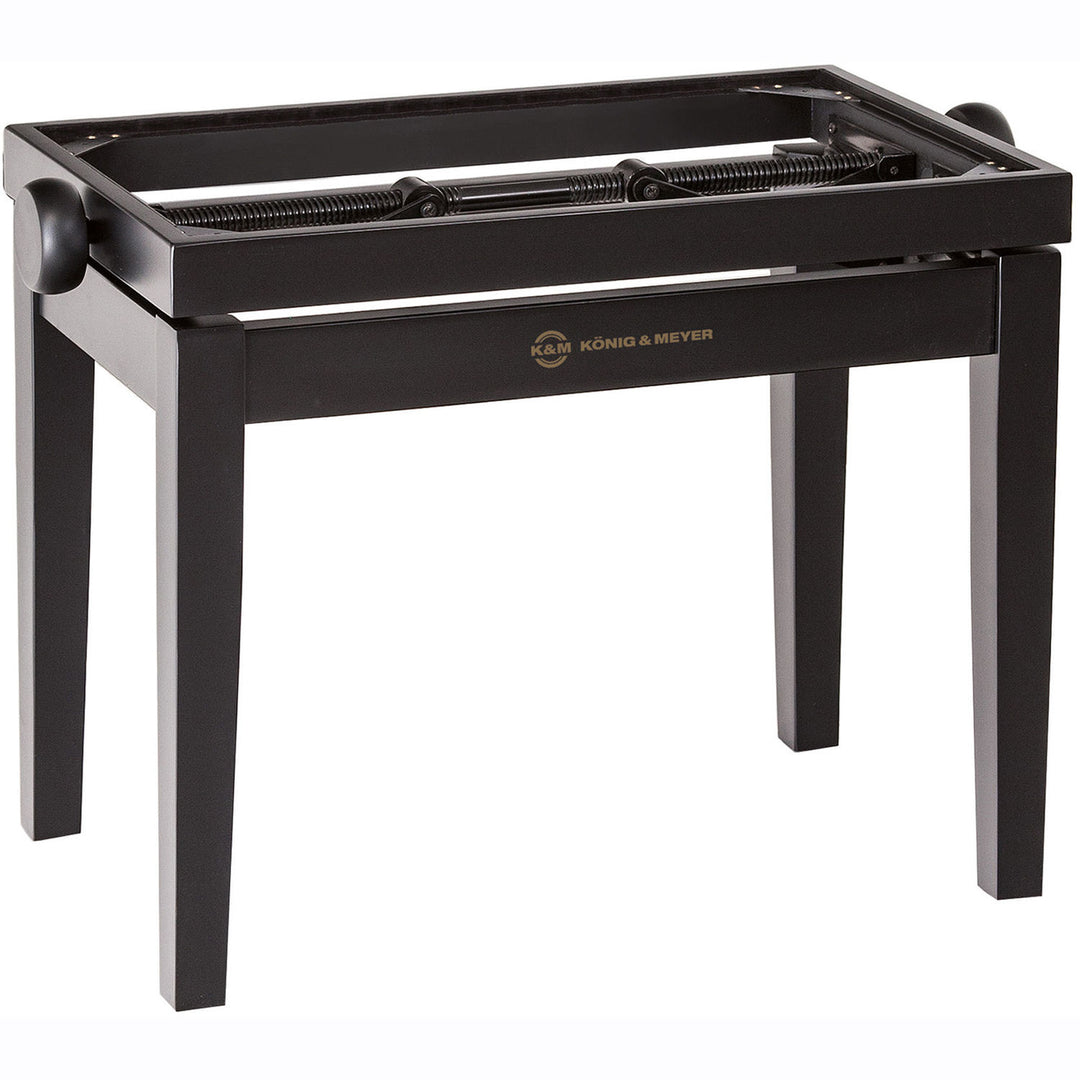 K&M 13701 Piano Bench - Wooden-Frame (Black Gloss)