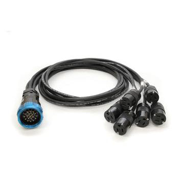 Digiflex LX LPP-PU-1403-6 - 6 Foot Multi-Conductor Male to 6 x U Ground - 14 AWG