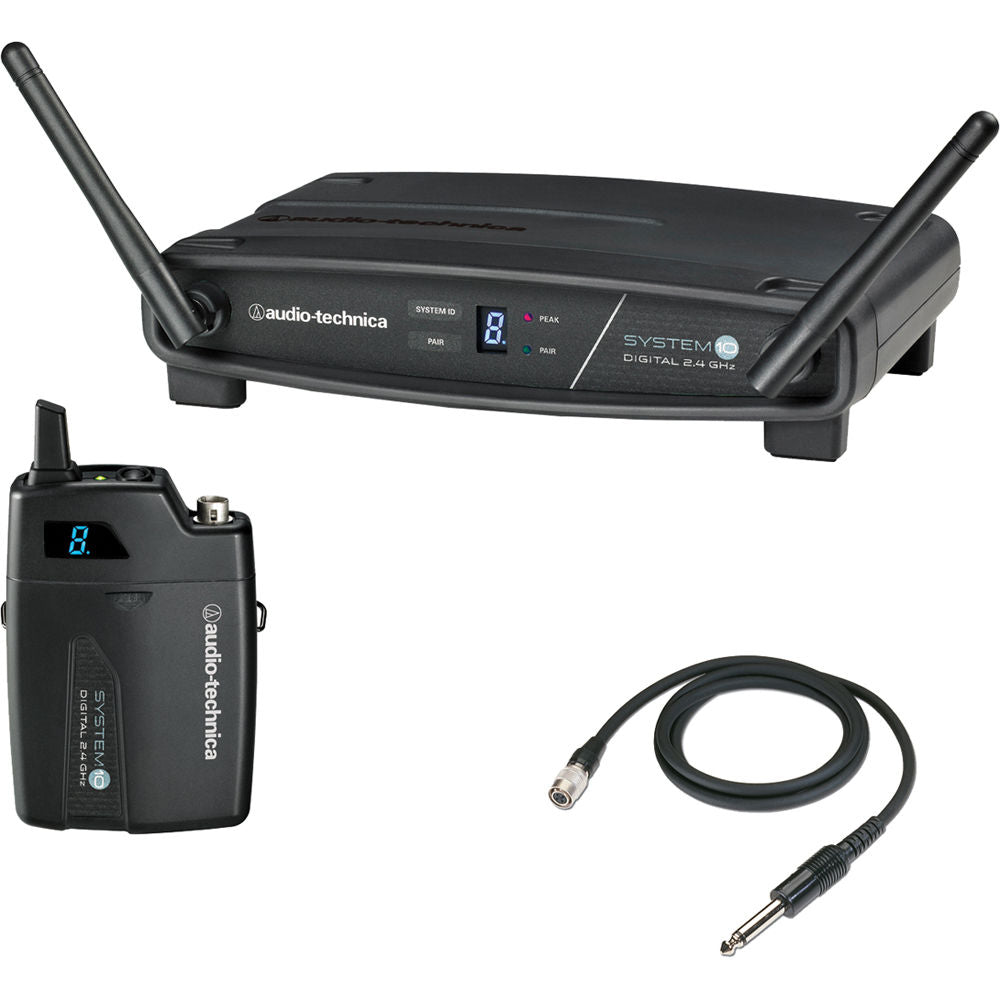 Audio-Technica ATW-1101 System 10 Digital Wireless 2.4 GHz System - AT-GcW Guitar / Instrument Cable