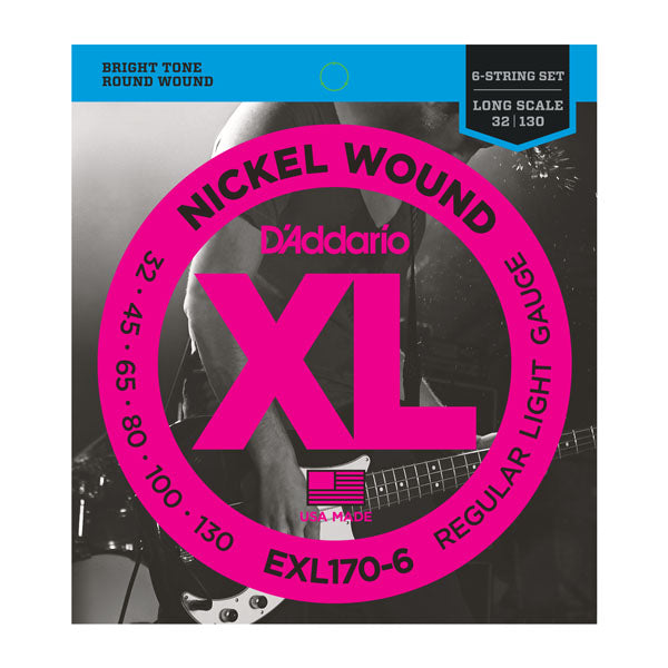 D'Addario EXL170-6 - SET BASS XL 32-130 LONG 6STR
