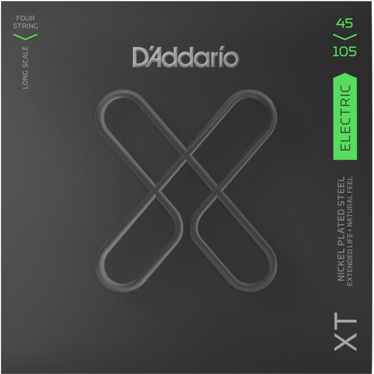 D'Addario XTB45105 Set Bass XT NKL 45-105 Long