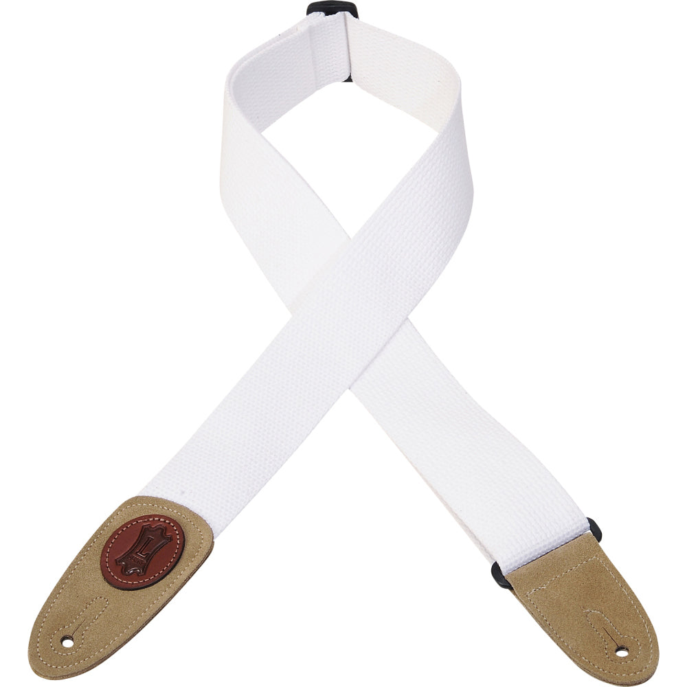 Levy's MSSC8-WHT Cotton Guitar Straps