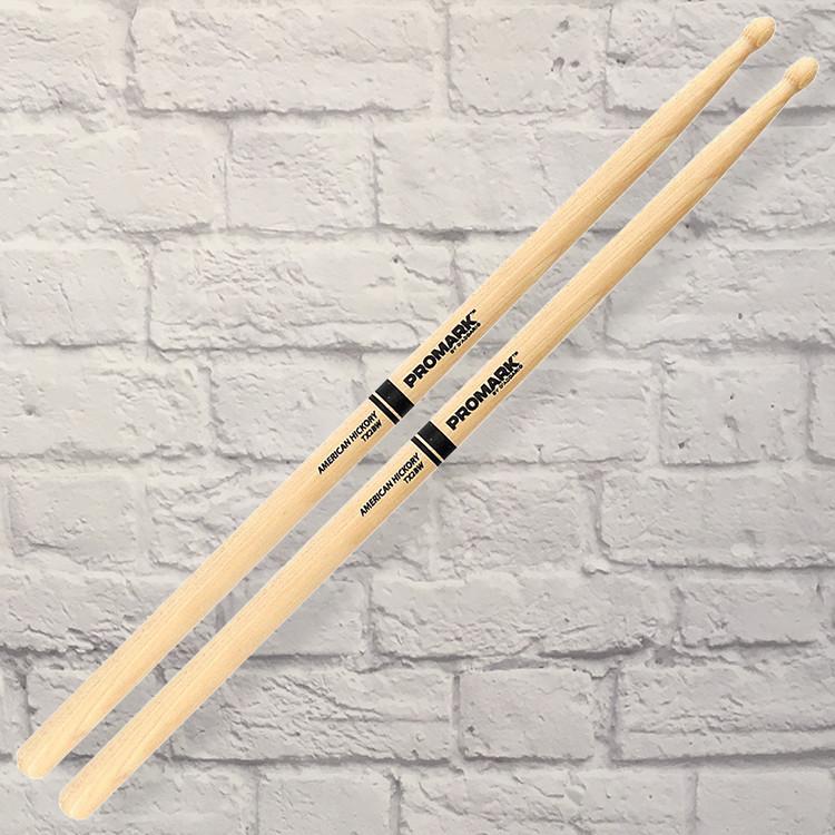 Promark TX2BW - Promark American Hickory 2B Wood Tip Drumsticks