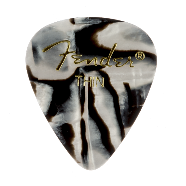 Fender 351 Shape Graphic Picks (12 per pack) - Zebra