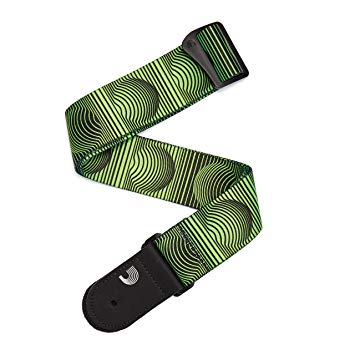D'Addario P20W1506 - 2'' GUITAR STRAP, OPT ART ORBS