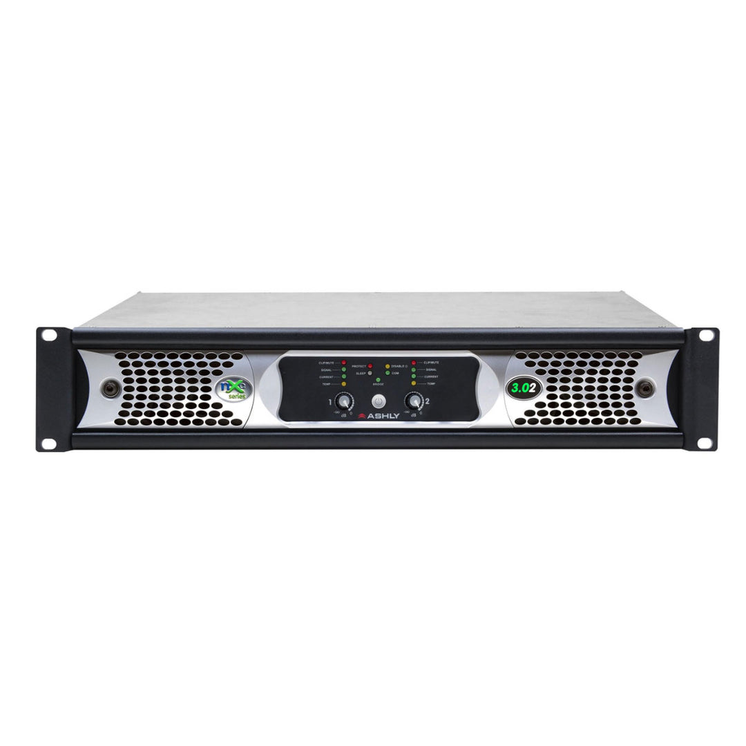 Ashly nXe3.02 amplifier plus OPDante and OPDAC4 Option Cards