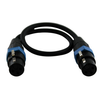 Digiflex HXX-GENDER-FF - 1 foot XLR F to XLR F adapter - XLR to XLR