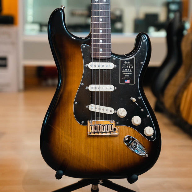 Fender American Ultra Luxe Stratocaster Rosewood Fingerboard Electric Guitar - 2-Color Sunburst