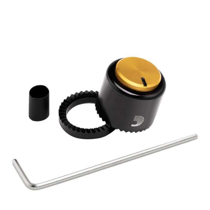 D'Addario Loknob Pro Metal Knob - Large, Black/Gold