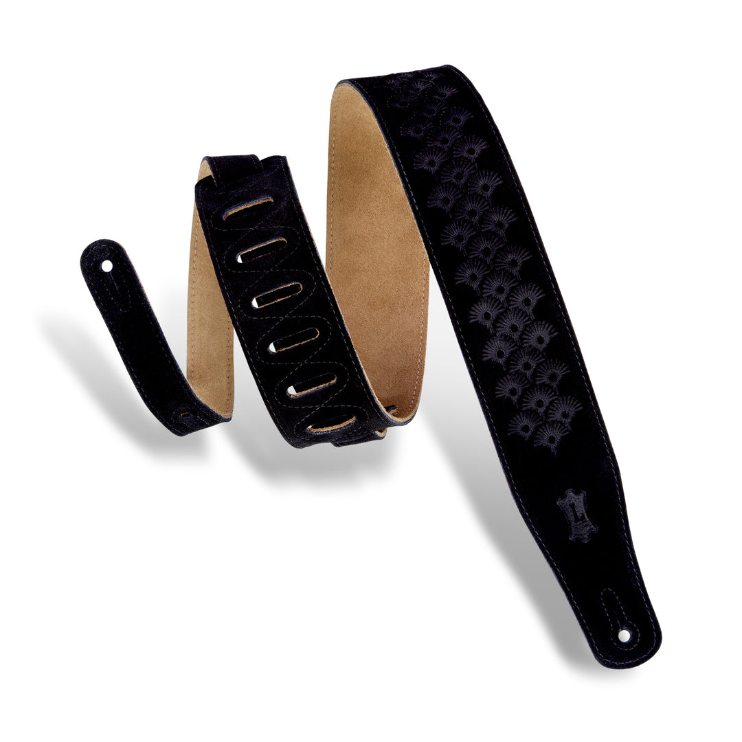 Levy's MS26DE-BLK Suede Leather Guitar Straps