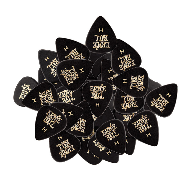 Ernie Ball Guitar Picks (Bag of 144) - Heavy Black