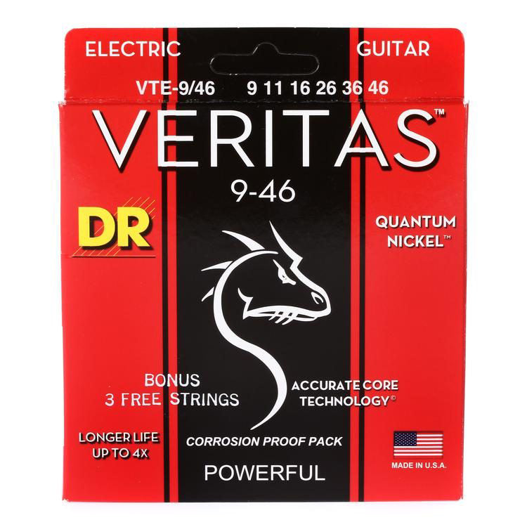 DR Strings VTE-9/46 (Light n Heavy) - VERITAS with A.C.T. Electric 9, 11, 16, 26, 36, 46