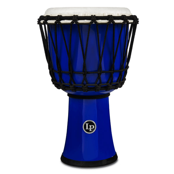 LP LP1607 World 7” Rope Tuned Circle Djembe w/ Perfect Pitch Head - Blue