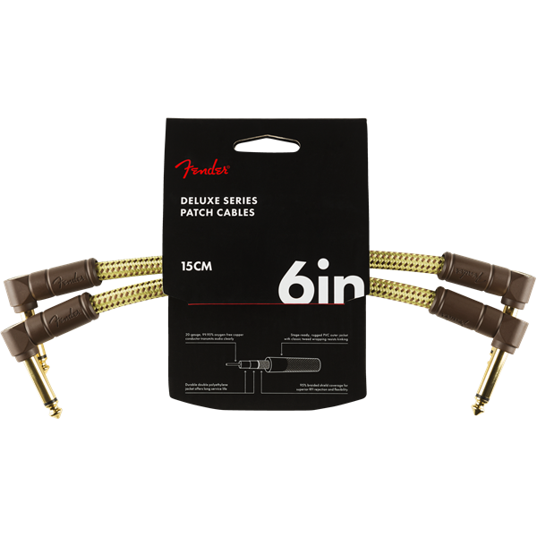 Fender Deluxe Series Instrument Cable, Tweed - 6-Inch