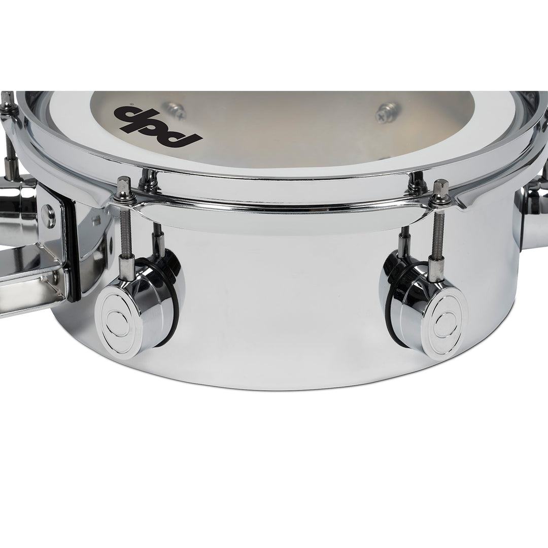 PDP Mini Timbale 4x10 Chrome Over Steel w/ Chrome Hardware