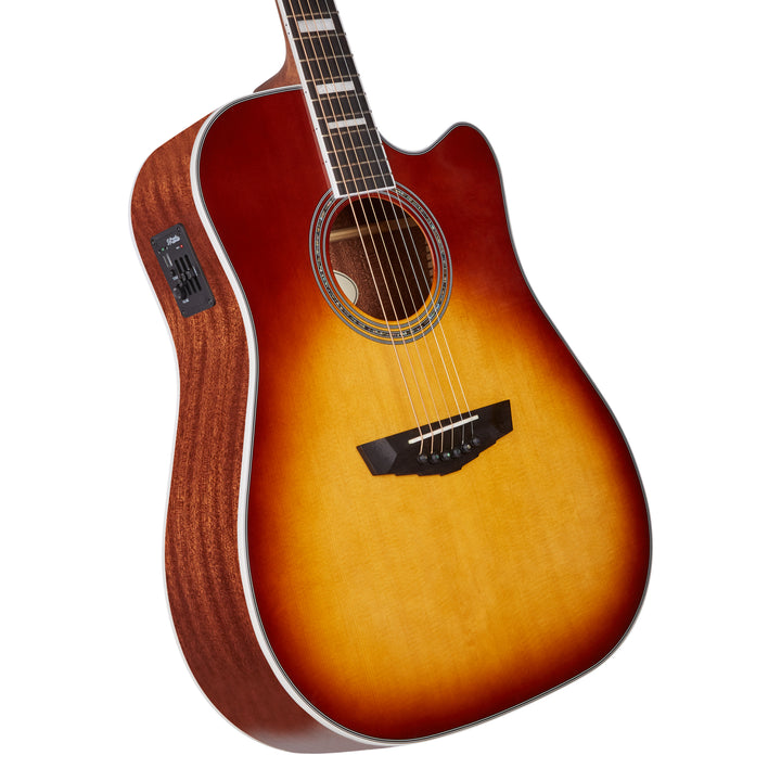 D'Angelico Premier Bowery Acoustic Guitar - Iced Tea Burst