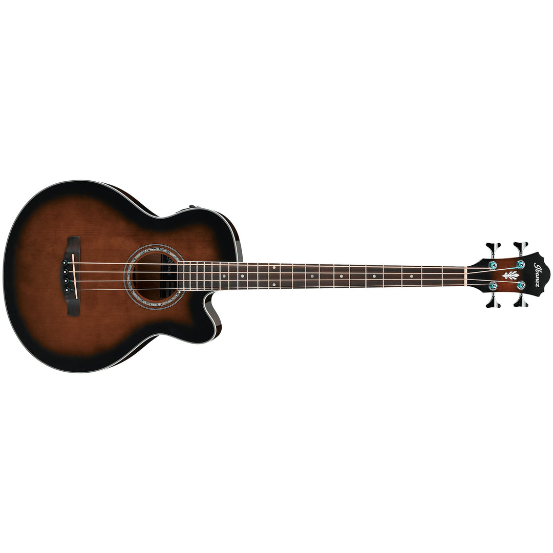 Ibanez AEB10E Acoustic-Electric Bass Guitar - Dark Violin Sunburst High Gloss