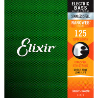 Elixir 13426 Electric Bass String NANOWEB Coated 125