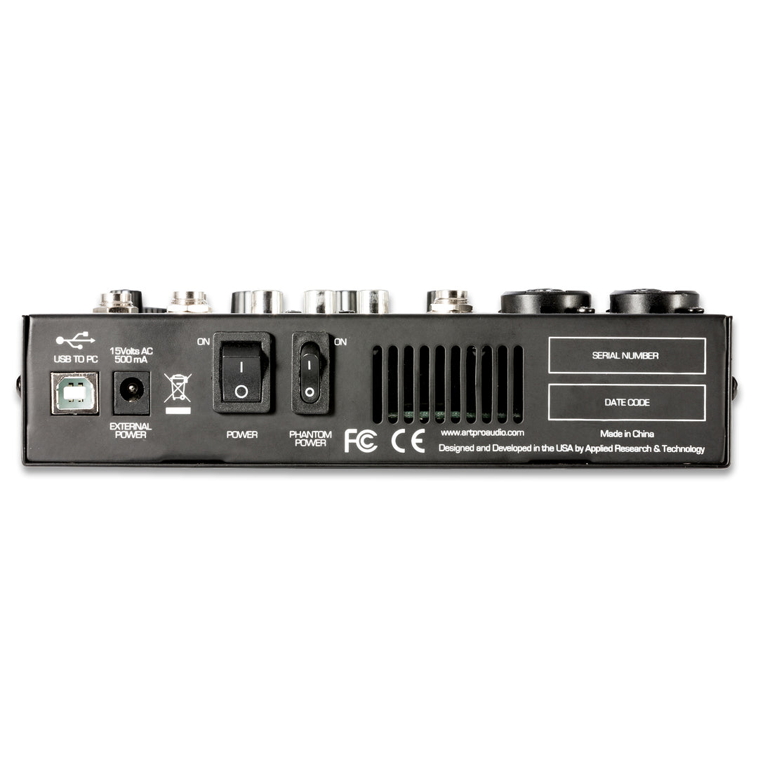 ART 6 CH USB RECORDING MIXER W/FX
